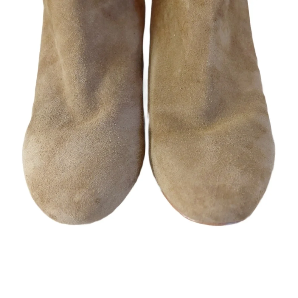 Rowen Women's Suede Tan Ankle Boots Size 7.5 M Booties